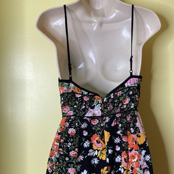 Lulus Incense and Peppermints Black Floral Dress Size small - Picture 5 of 7